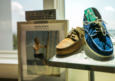 Sperry shoes on display